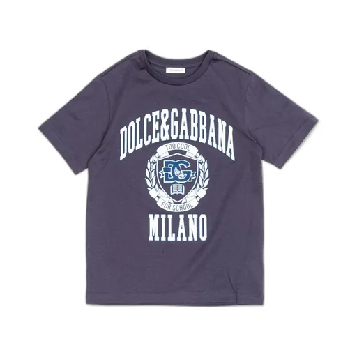 Dolce & Gabbana Kids Logo Printed Crewneck T-Shirt