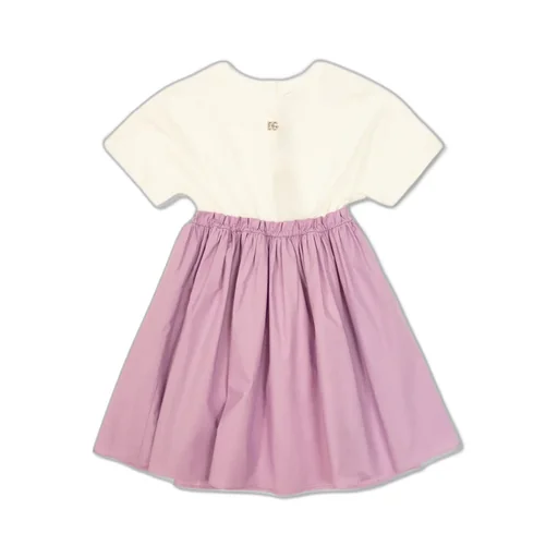 Dolce & Gabbana Kids Poplin And Jersey Dress