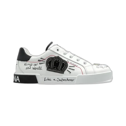 Dolce & Gabbana Kids Graphic Printed Embellished Lace-Up Sneakers