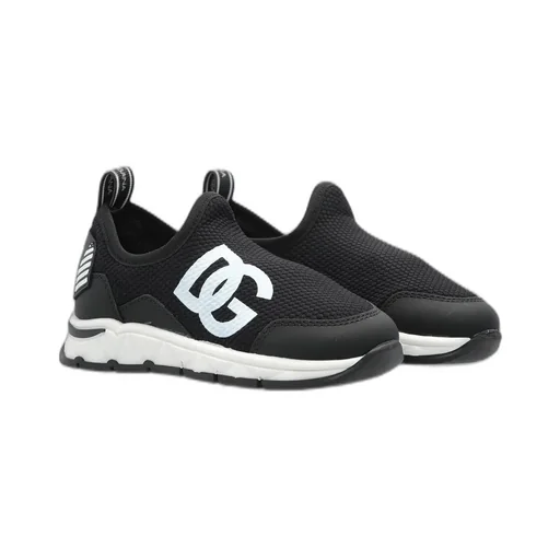 Dolce & Gabbana Kids Logo-Print Slip-On Sneakers