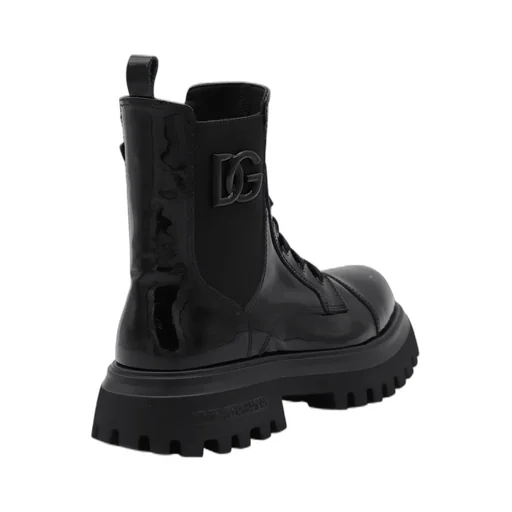 Dolce & Gabbana Kids Logo Plaque Lace-Up Boots