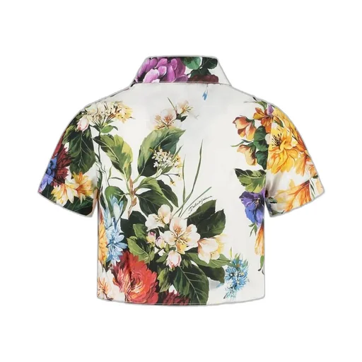 Dolce & Gabbana Kids Floral-Printed Short-Sleeved Shirt