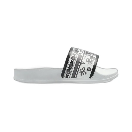 Dolce & Gabbana Kids Majolica-Printed Round Open Toe Slides