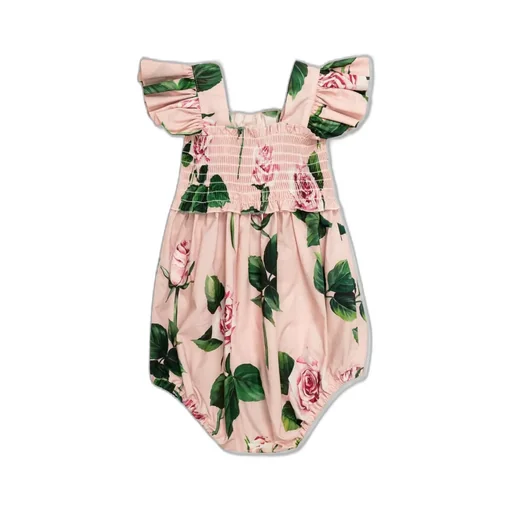 Dolce & Gabbana Kids Floral Printed Ruffled Dress