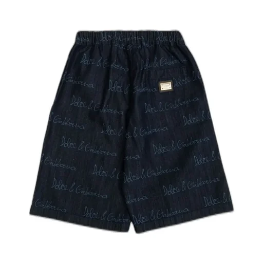 Dolce & Gabbana Kids Logo-Printed Denim Shorts