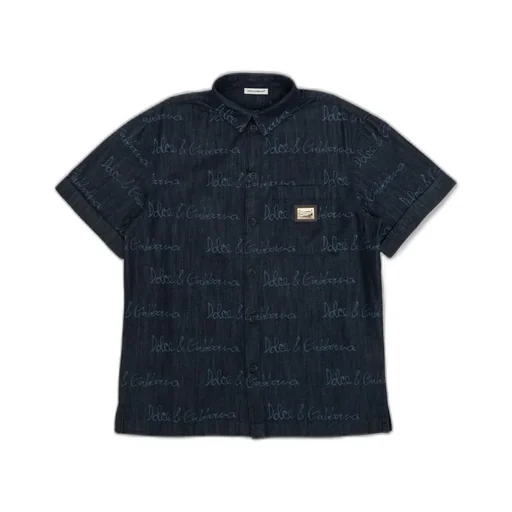 Dolce & Gabbana Kids Denim Logo Shirt