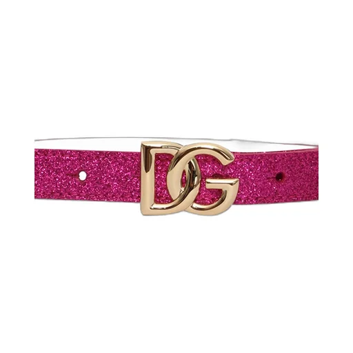 Dolce & Gabbana Kids Dg Logo Glittered Belt