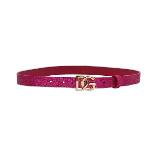 Dolce & Gabbana Kids Dg Logo Glittered Belt