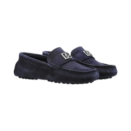 Dolce & Gabbana Kids Logo Plaque Slip-On Loafers