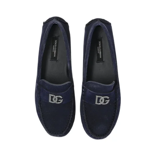 Dolce & Gabbana Kids Logo Plaque Slip-On Loafers