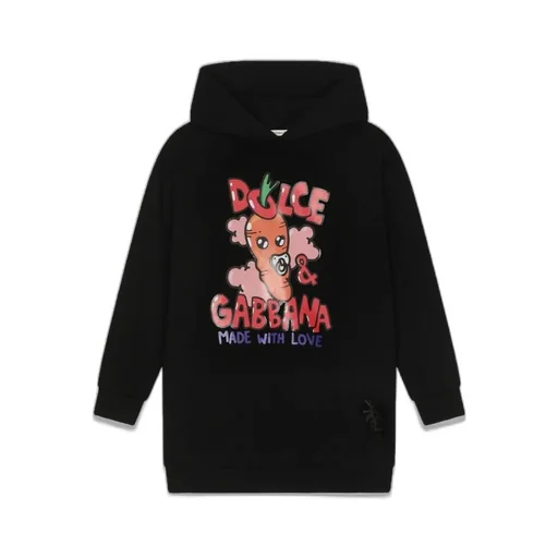 Dolce & Gabbana Hooded Graphic Sweater