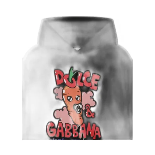 Dolce & Gabbana Hooded Graphic Sweater