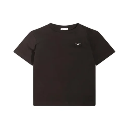 Dolce & Gabbana Kids Logo-Patch Crewneck T-Shirt