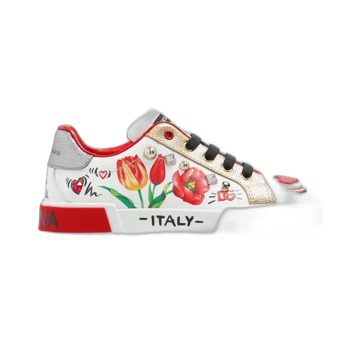 Dolce & Gabbana Kids Printed Portofino Light Low-Top Sneakers