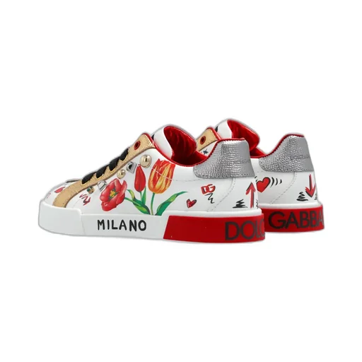 Dolce & Gabbana Kids Printed Portofino Light Low-Top Sneakers