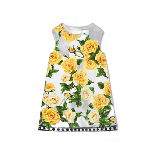 Dolce & Gabbana Kids Rose-Printed Sleeveless Dress