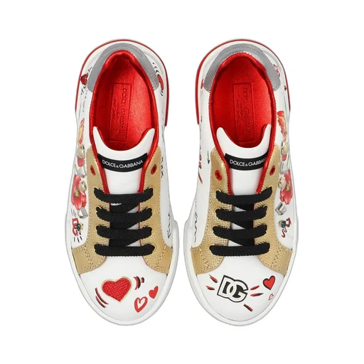 Dolce & Gabbana Kids Printed Portofino Light Low-Top Sneakers