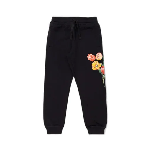 Dolce & Gabbana Kids Floral Printed Jersey Jogging Pants