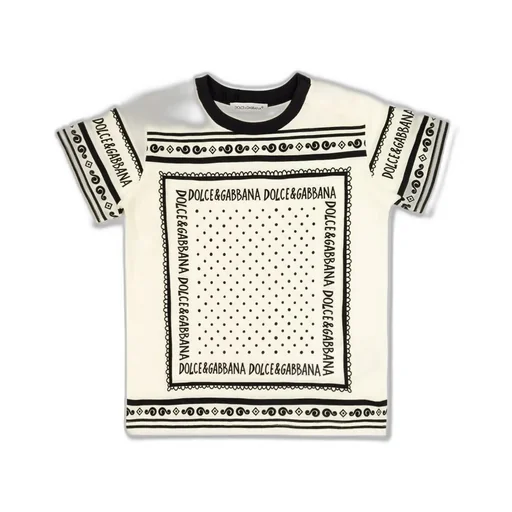 Dolce & Gabbana Kids Bandanna Print Jersey T-Shirt