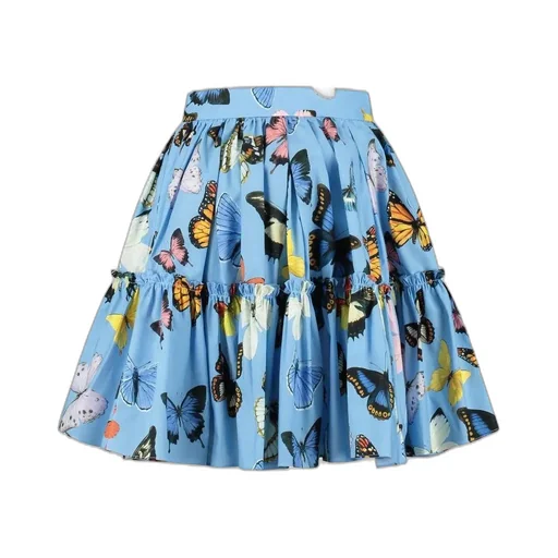 Dolce & Gabbana Kids Butterfly Printed Poplin Skirt