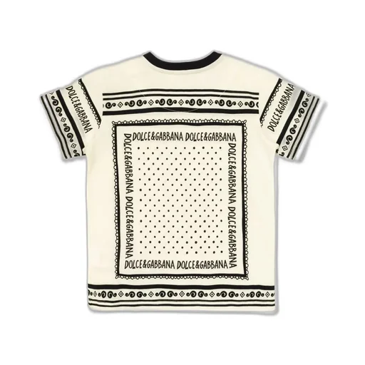 Dolce & Gabbana Kids Bandanna Print Jersey T-Shirt