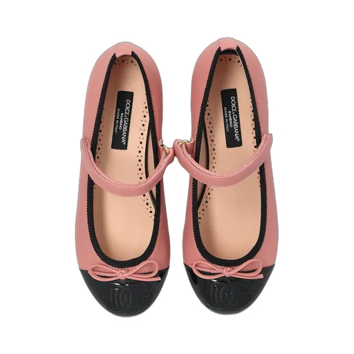 Dolce & Gabbana Kids Bow Detailed Ballerina Shoes