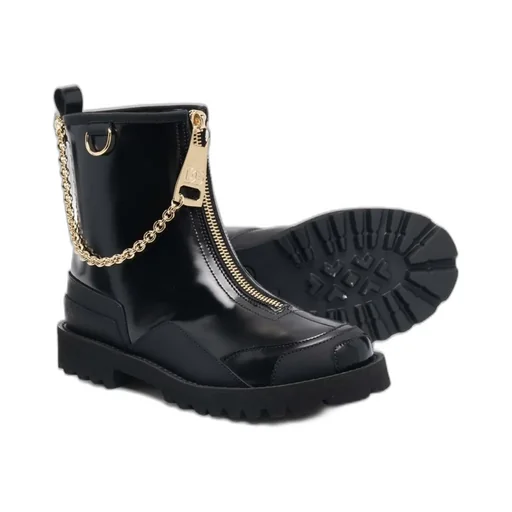 Dolce & Gabbana Kids Chain Zip Boots