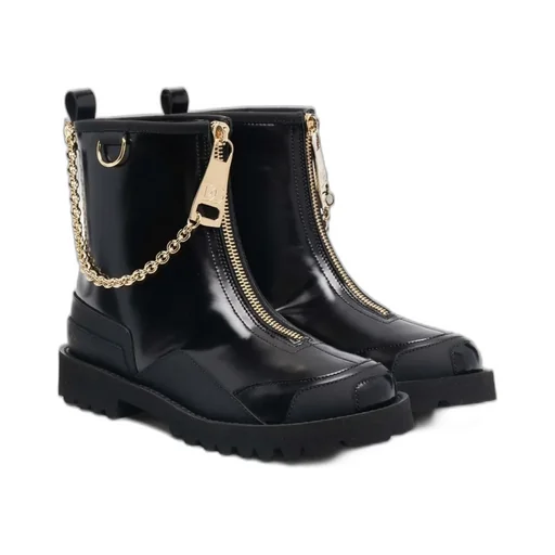 Dolce & Gabbana Kids Chain Zip Boots