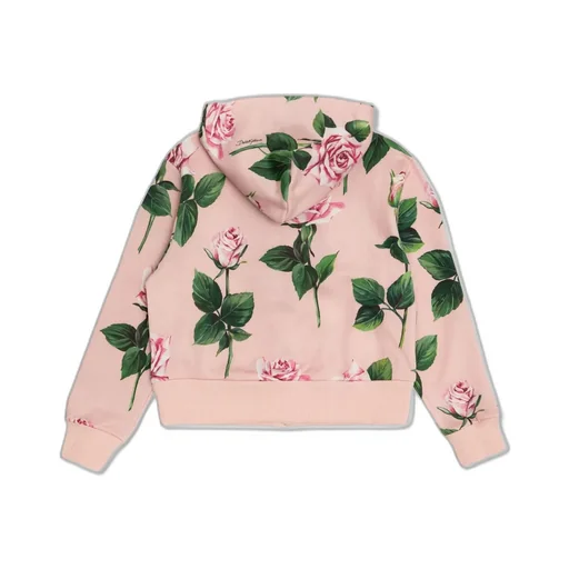 Dolce & Gabbana Kids Floral Printed Zipped Hoodie