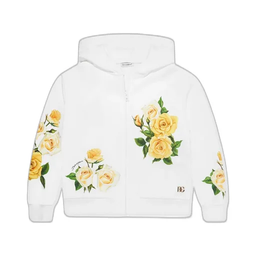 Dolce & Gabbana Kids Floral-Printed Zip-Up Hoodie