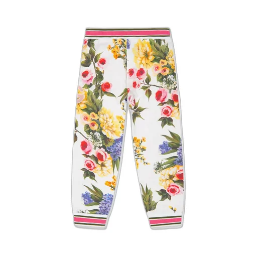 Dolce Gabbana Girls Floral Printed Drawstring Joggers