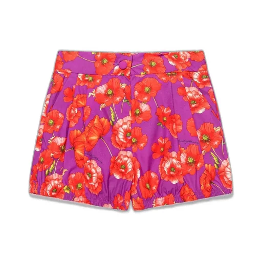Dolce & Gabbana Kids Poppy-Print Poplin Shorts
