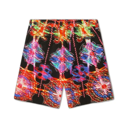 Dolce & Gabbana Kids Luminarie All-Over Graphic-Printed Shorts