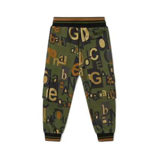 Dolce & Gabbana Kids Logo Printed Drawstring Cargo Trousers