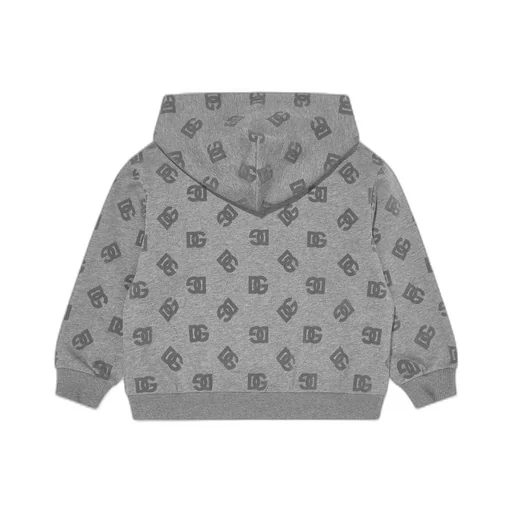 Dolce & Gabbana Kids Dg Logo Printed Jersey Hoodie