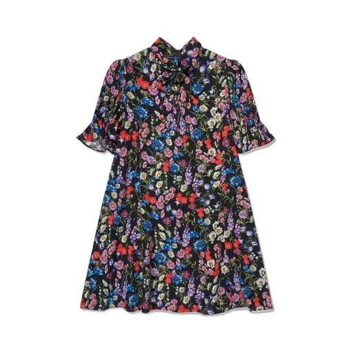 Dolce & Gabbana Kids Floral-Printed Flared Mini Dress