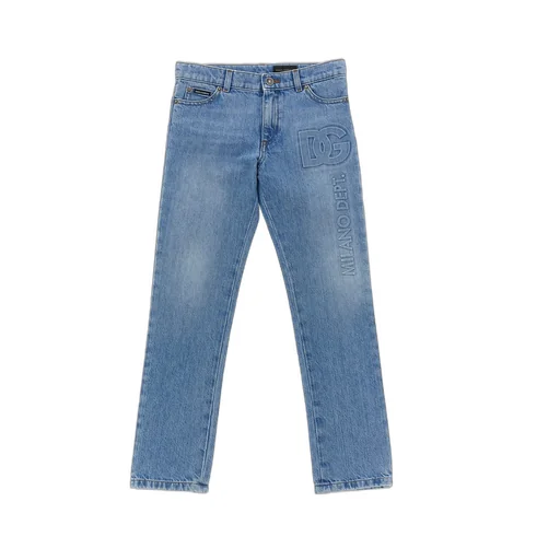 Dolce & Gabbana Kids Mid-Rise Tapered-Leg Jeans
