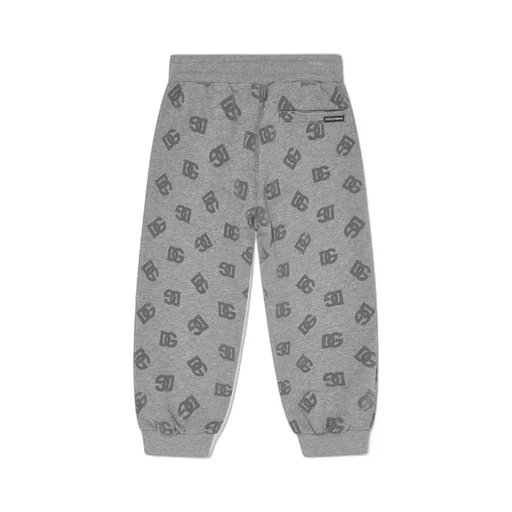 Dolce & Gabbana Kids Monogram Logo Drawstring Jersey Track Pants