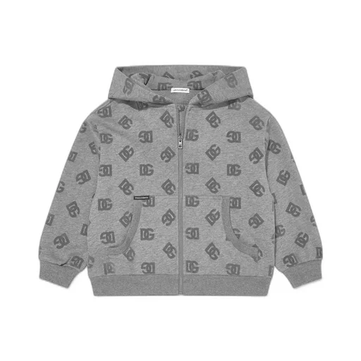 Dolce & Gabbana Kids Dg Logo Printed Jersey Hoodie
