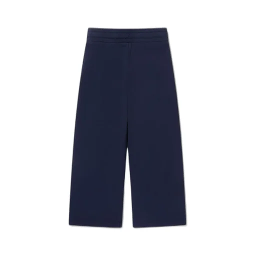 Dolce & Gabbana Kids Logo Rose Printed Wide-Leg Trousers