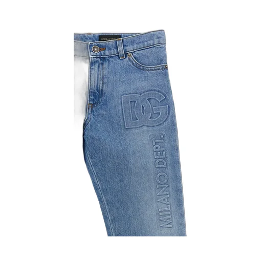 Dolce & Gabbana Kids Mid-Rise Tapered-Leg Jeans
