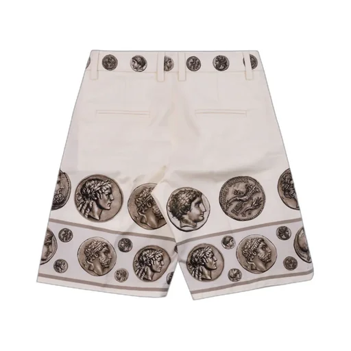Dolce & Gabbana Kids Coin-Printed Drill Shorts