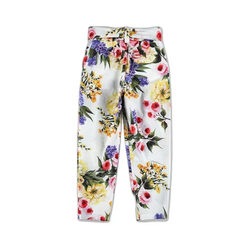 Dolce & Gabbana Kids Garden-Printed Poplin Pants