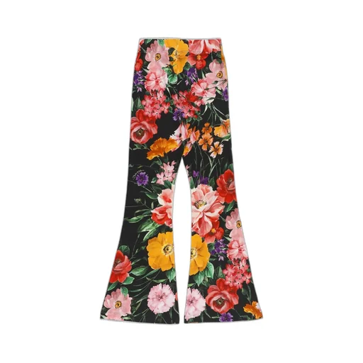 Dolce & Gabbana Kids Rose Printed Jersey Pants