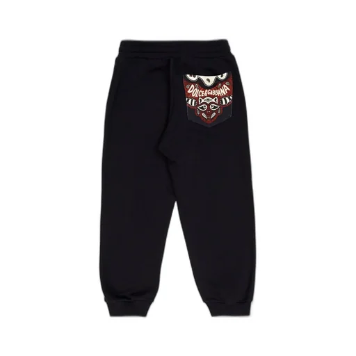 Dolce & Gabbana Kids Bandana Printed Jersey Jogging Pants