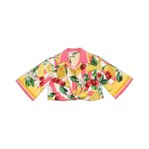 Dolce & Gabbana Kids Italian Holiday Poplin Blouse