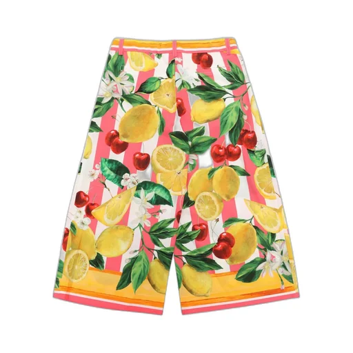 Dolce & Gabbana Kids Lemon-Printed Pleat Trousers