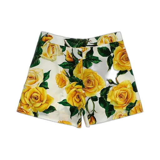 Dolce & Gabbana Kids Rose-Printed Shorts