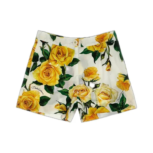 Dolce & Gabbana Kids Rose-Printed Shorts