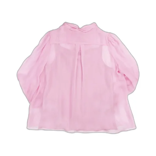Dolce & Gabbana Kids Pussy-Bow Detailed Chiffon Sheer Blouse